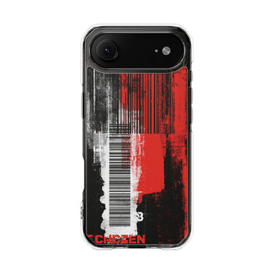 Distorted Barcode · Clear Impact Magnetic Phone Case for iPhone · Black