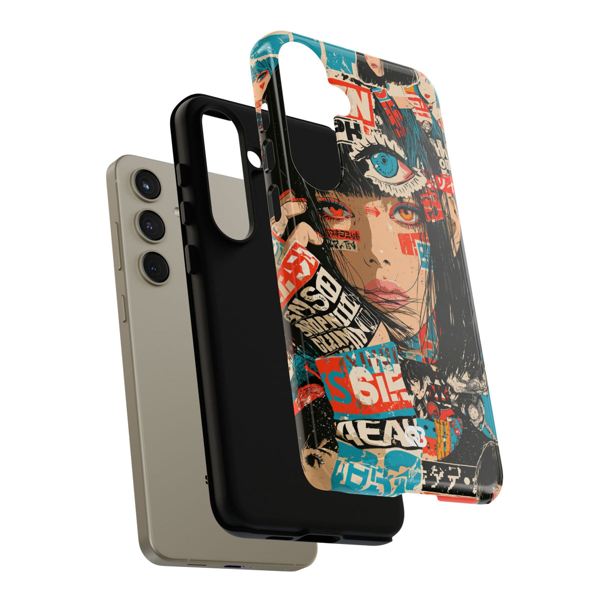 Shibuya Street Collage · Tough Phone Case for Samsung · Red