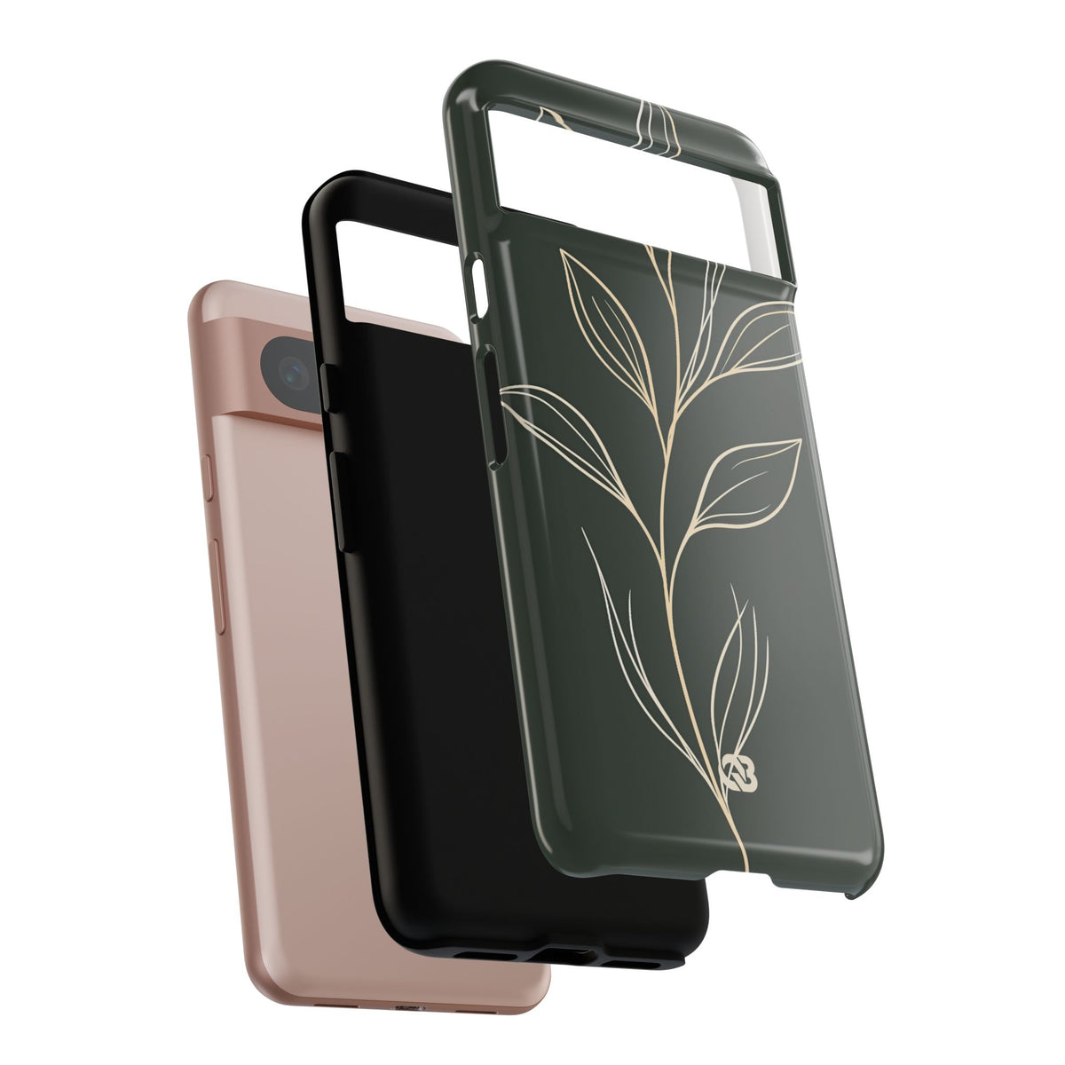 Minimal Botanical Stem · Tough Phone Case for Pixel ·  Green