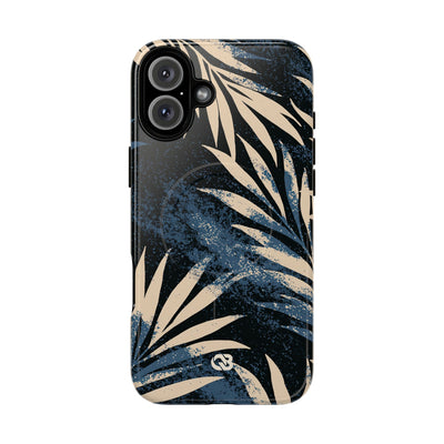 Blue Tough 2.0 Magsafe Phone Case for iPhone - Indigo Sandstone Palm