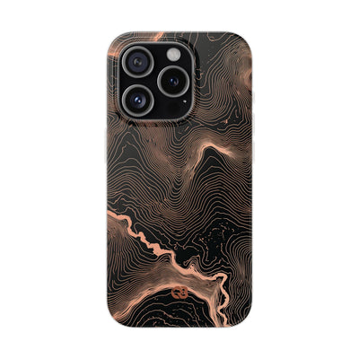 Orange Lite Phone Case for iPhone - Salmon Ridge Topo