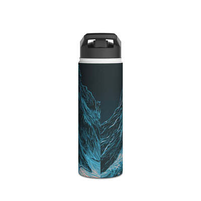 Glacial Alpine Peak · Insulated Water Bottle · Blue