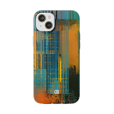 Cyber Glitch Stream · Lite Phone Case for iPhone ·  Teal