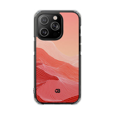 Red Impact MagSafe Phone Case for iPhone - Crimson Ridge Contour