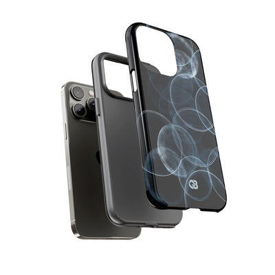 Blue Tough Phone Case for iPhone - Cyan Pulse Ripple