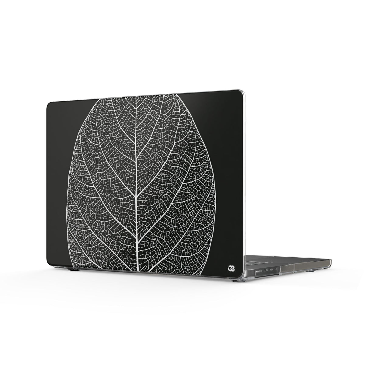Monochrome Leaf Skeleton · Clear Hard Case for MacBook · Black