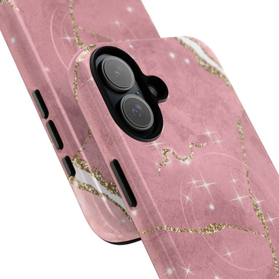 Rose Sparkle Marble · Tough+ Coque de téléphone pour iPhone · Magsafe