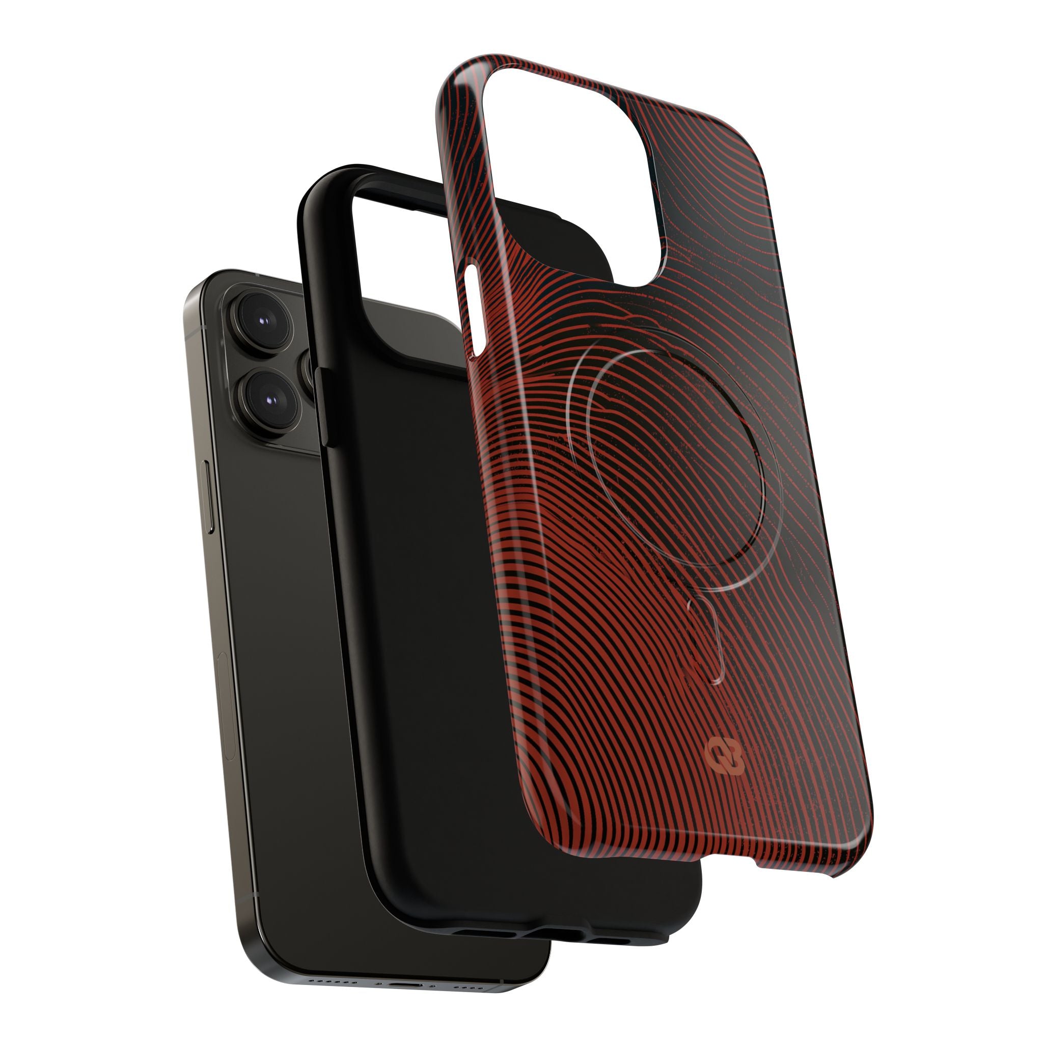 Red Tough 2.0 Magsafe Phone Case for iPhone - Terracotta Nerve Map