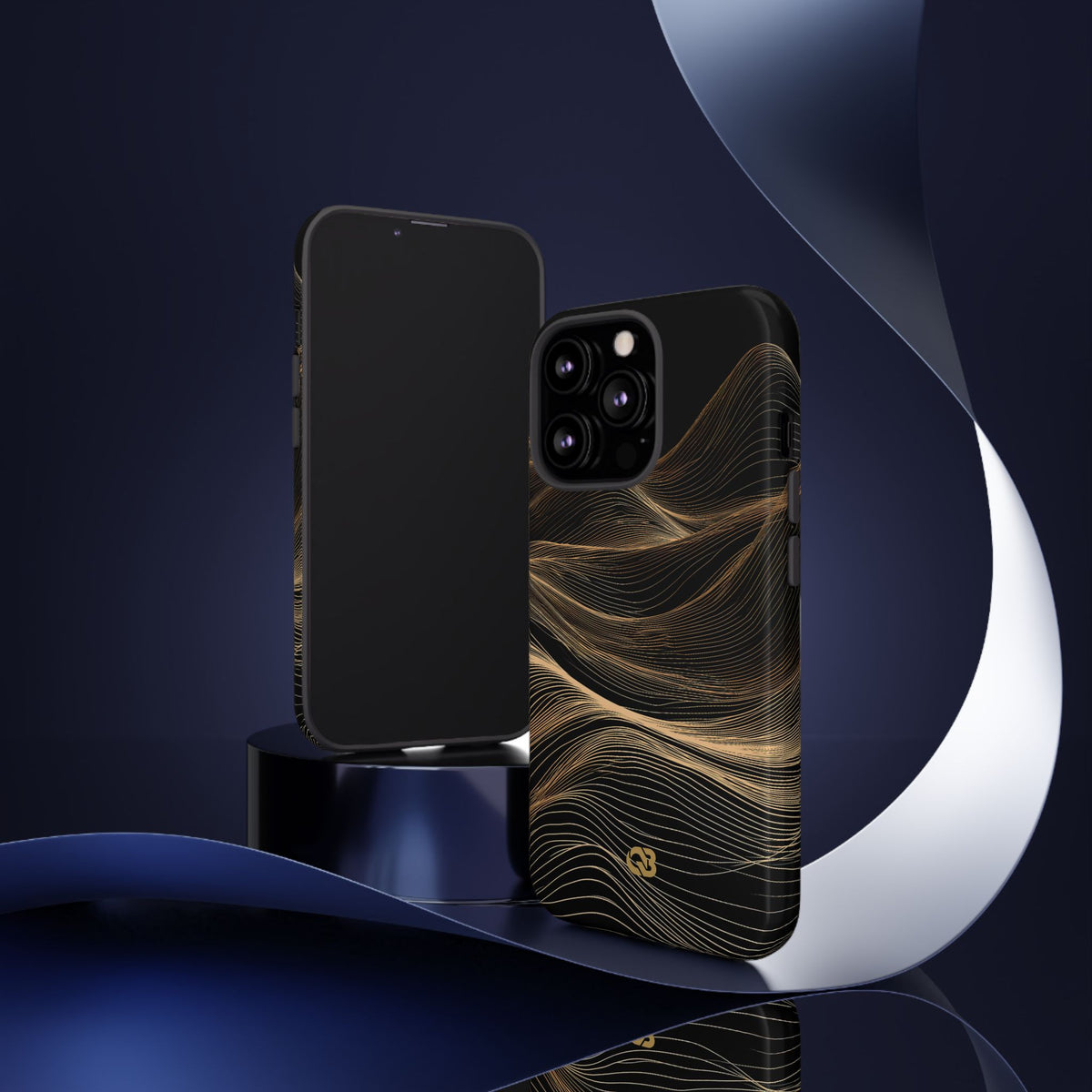Gilded Ridge Lines · Tough Phone Case for iPhone · Black