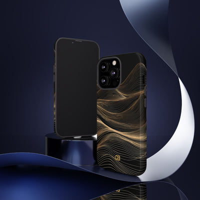 Gilded Ridge Lines · Tough Phone Case for iPhone · Black