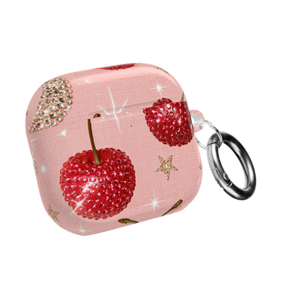 Bedazzled Ruby Cherries · Hard Case for AirPods & AirPods Pro · Pink