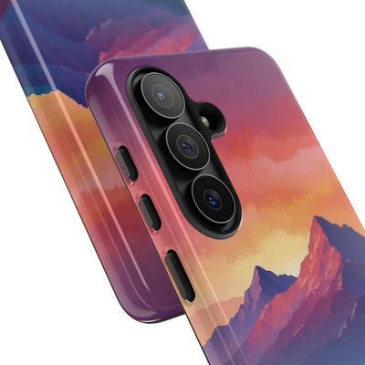Crimson Mountain Dusk · Tough Phone Case for Samsung