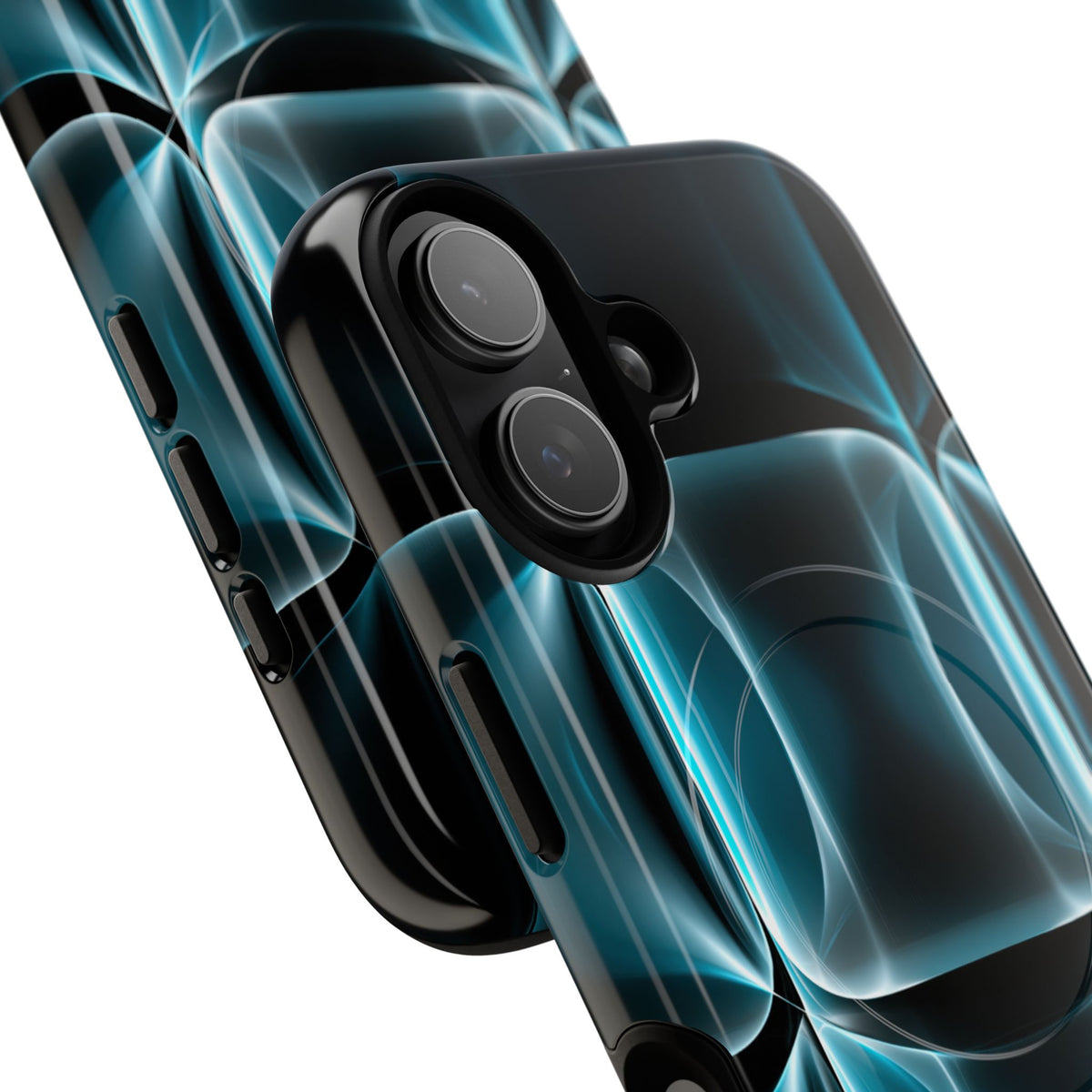 Translucent Cyber Grid · Tough 2.0 Magnetic Phone Case for iPhone · Teal