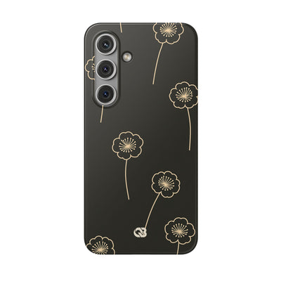 Black Lite Phone Case for Samsung - Obsidian Sand Petals