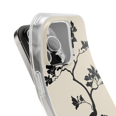 Beige Lite Phone Case for iPhone - Obsidian Bonsai Silhouette