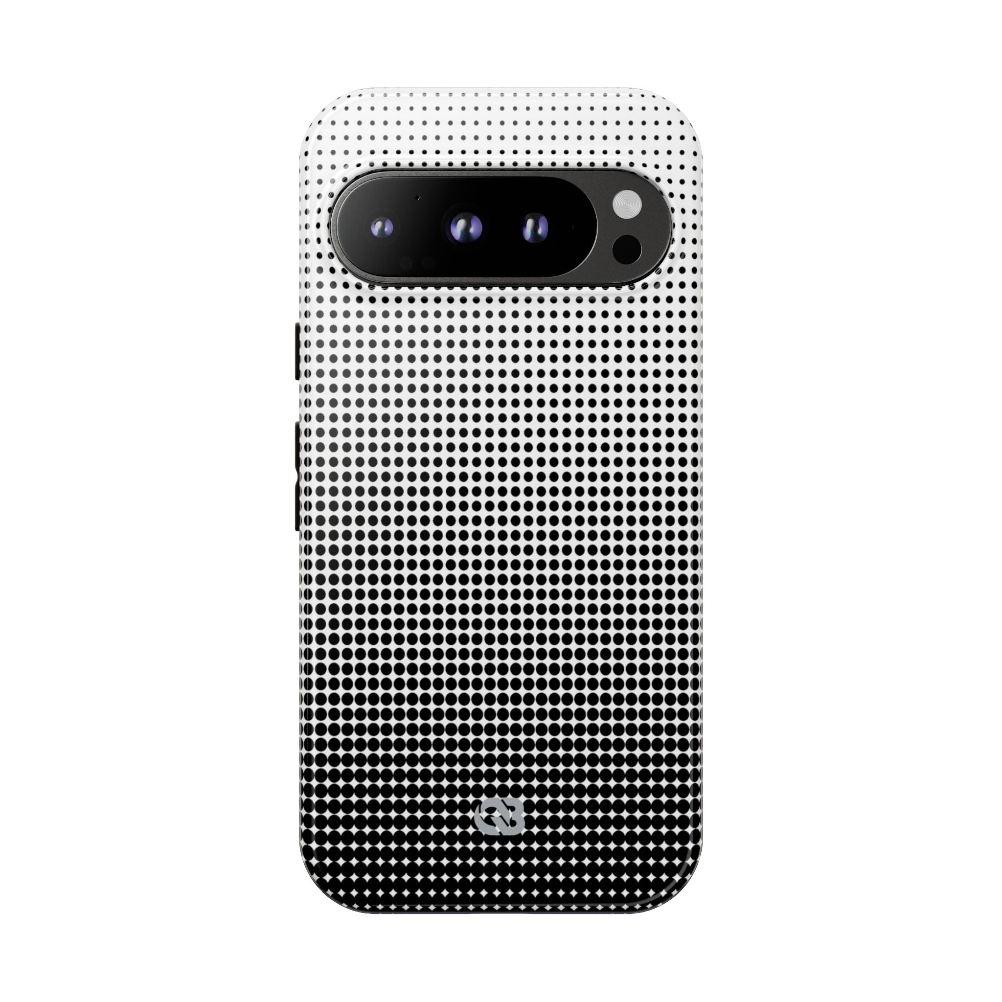 Black Tough Phone Case for Google Pixel - Obsidian Halftone Flux