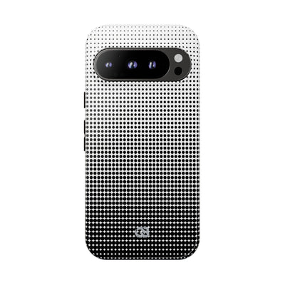 Black Tough Phone Case for Google Pixel - Obsidian Halftone Flux