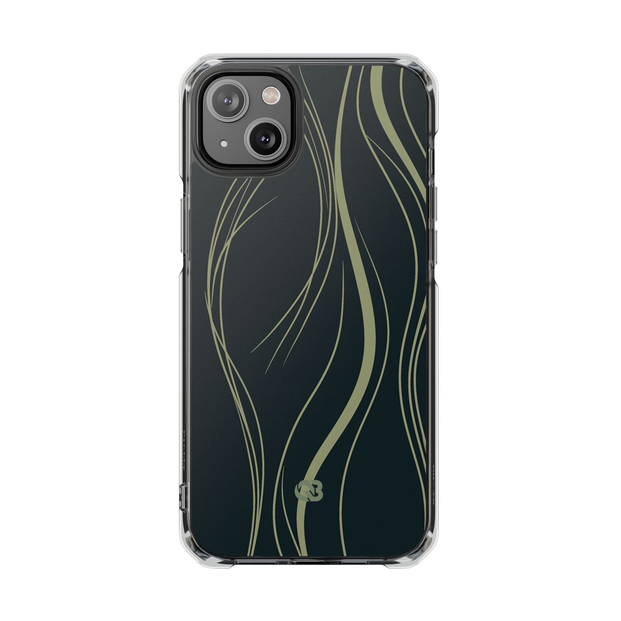 Green Impact MagSafe Phone Case for iPhone - Obsidian Sage Flow