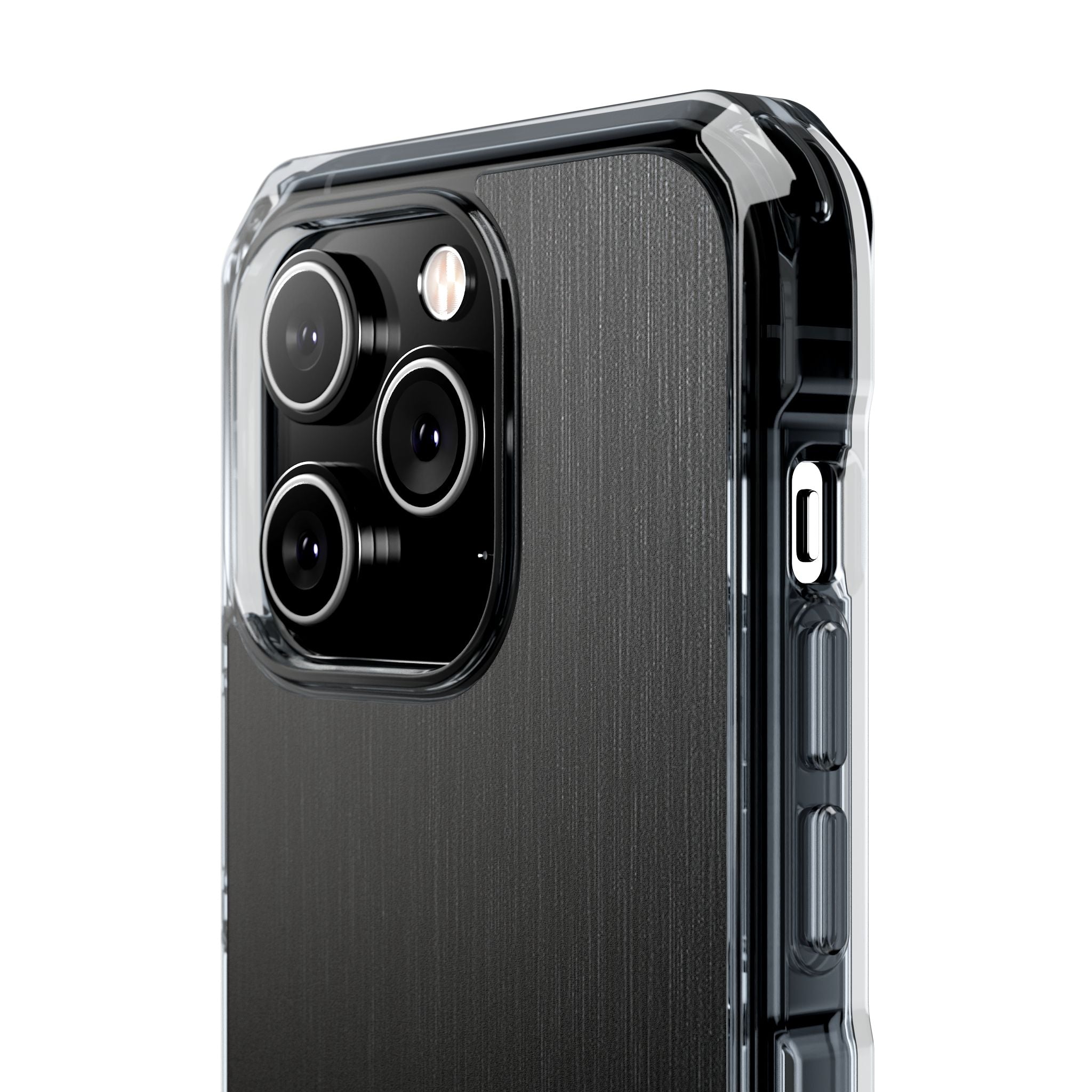 Black Impact MagSafe Phone Case for iPhone - Brushed Obsidian Slate