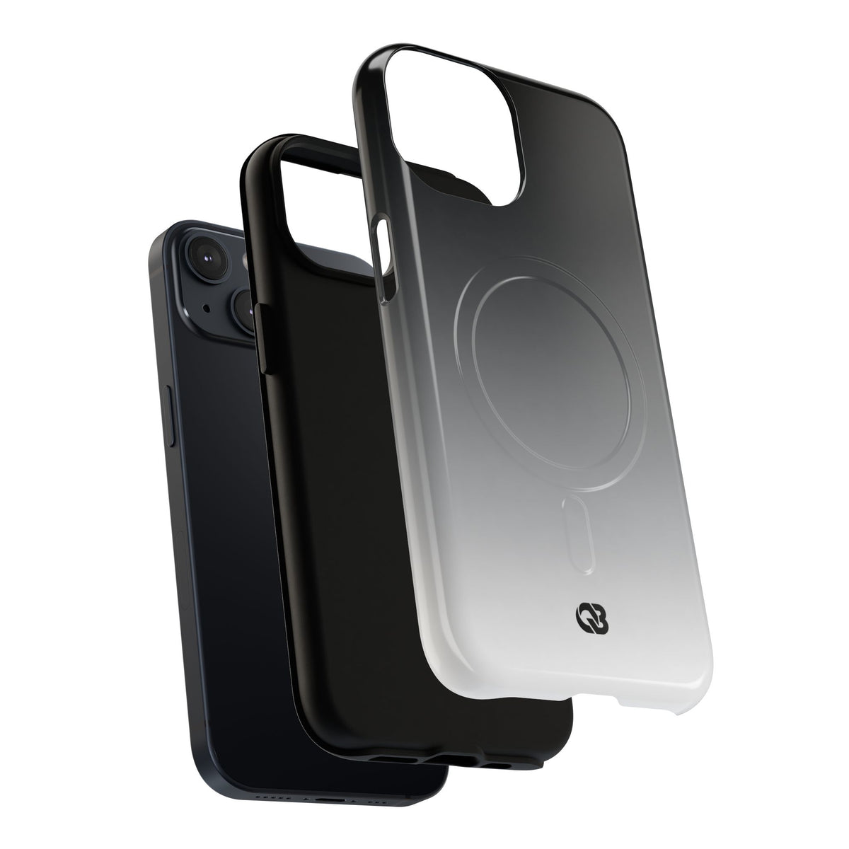 Noir Ombre Fade · Tough 2.0 Magnetic Phone Case for iPhone · Black