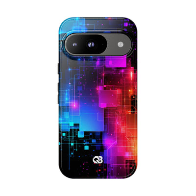 Spectral Circuit Grid · Tough Phone Case for Pixel ·  Black