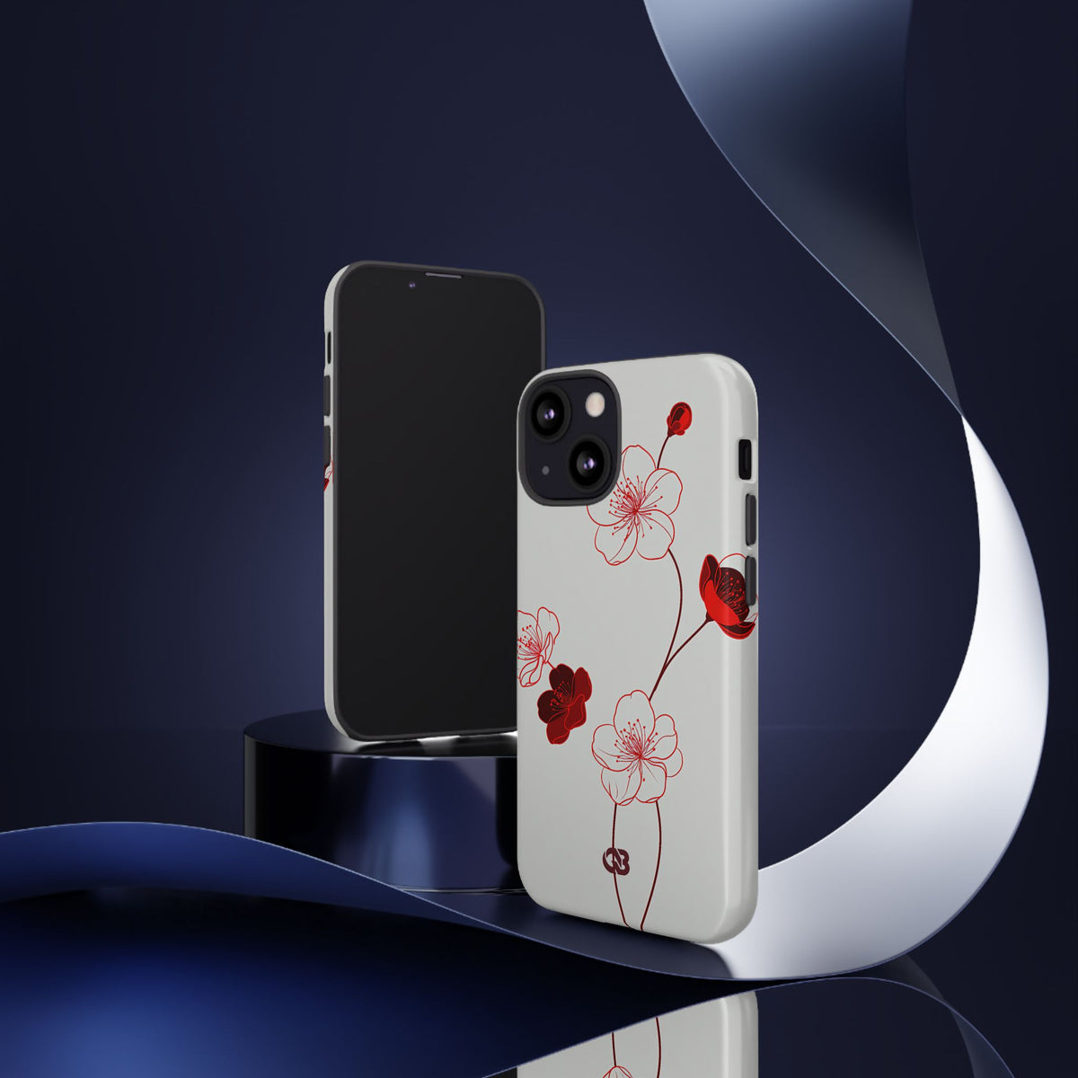 Crimson Sakura Blossom · Tough Phone Case for iPhone · Red