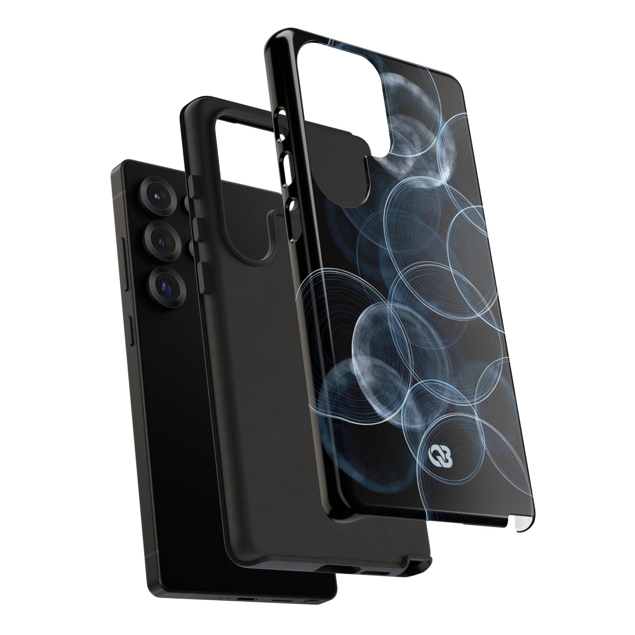 Blue Tough Phone Case for Samsung - Cyan Pulse Ripple