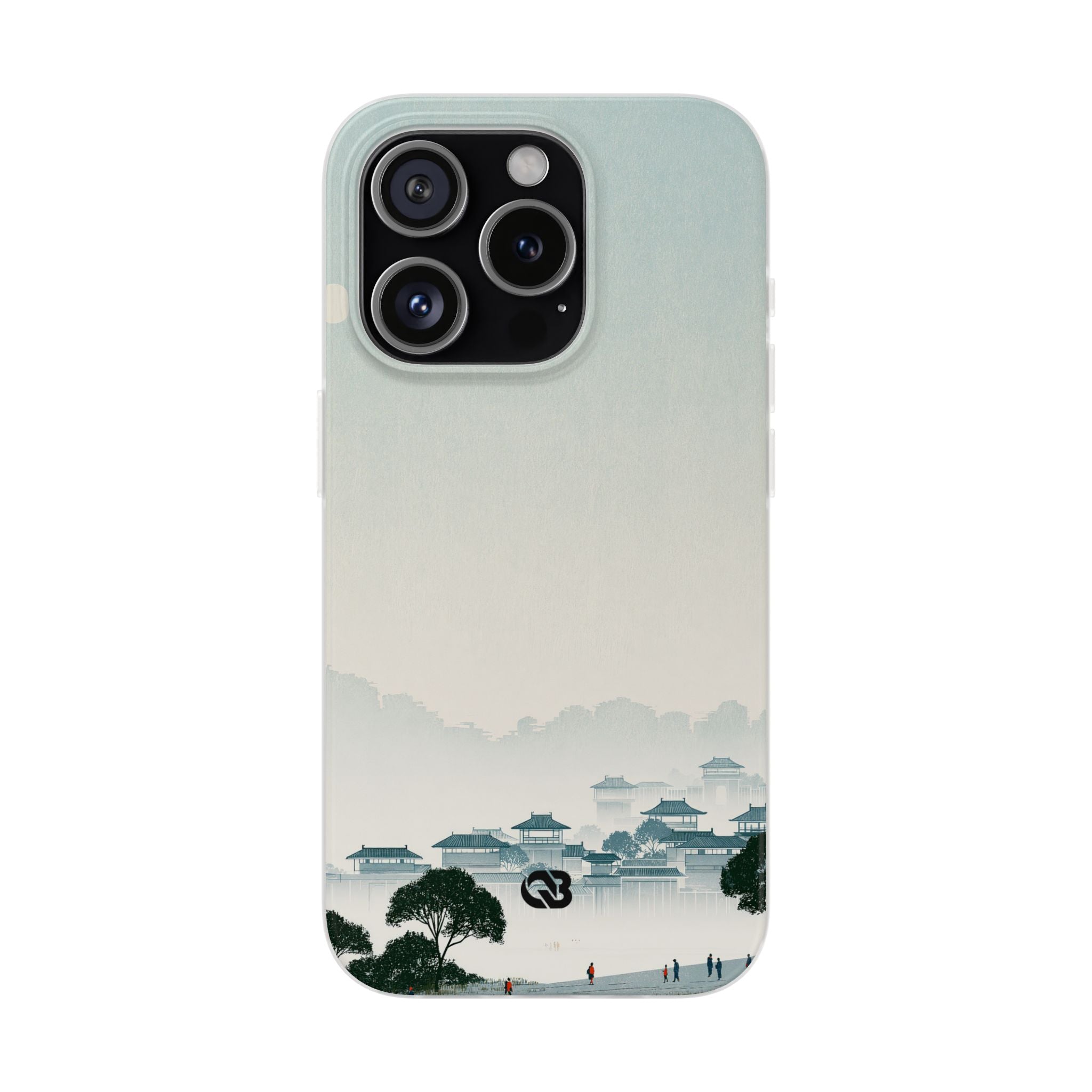 Blue Lite Phone Case for iPhone - Mist Valley Pagoda