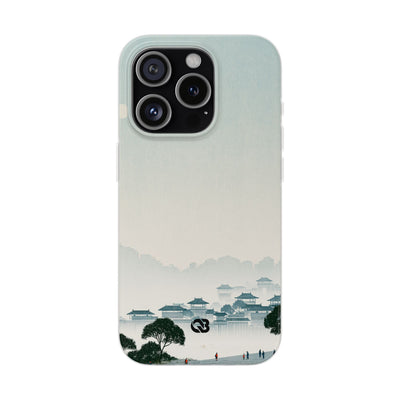 Blue Lite Phone Case for iPhone - Mist Valley Pagoda