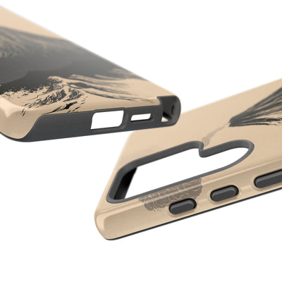 Beige Tough Phone Case for Samsung - Obsidian Ink Summit