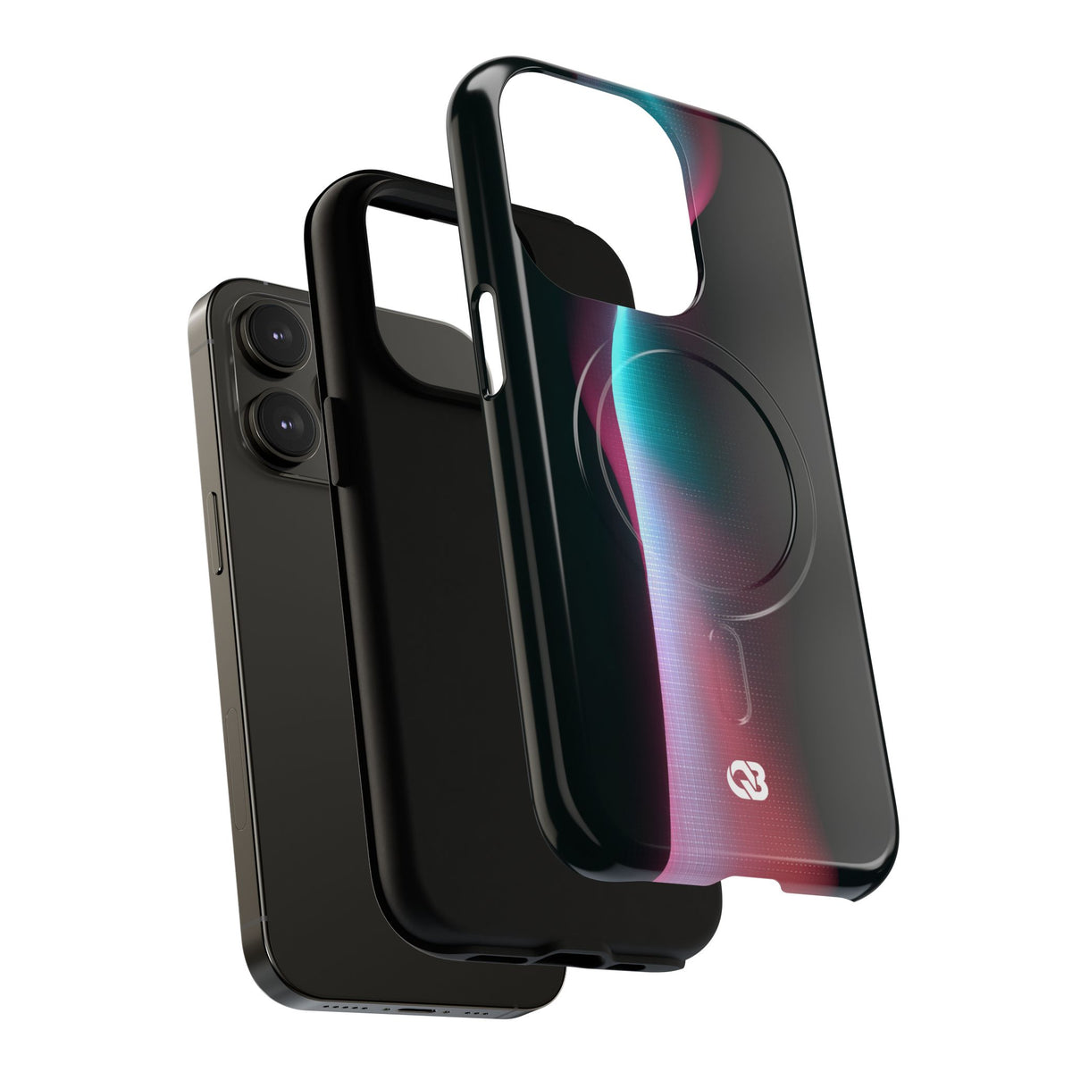 Neon Pixel Flow · Tough 2.0 Magnetic Phone Case for iPhone · Black