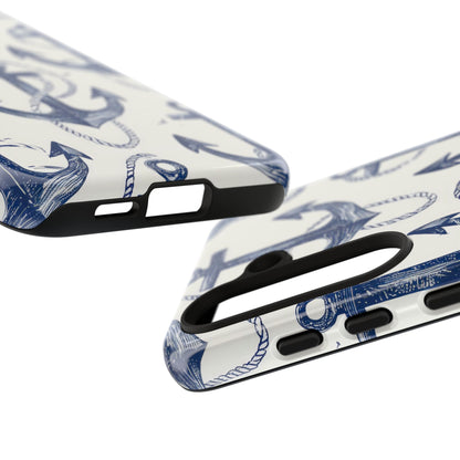 Navy Anchor Loop Samsung S24 Case - Tough