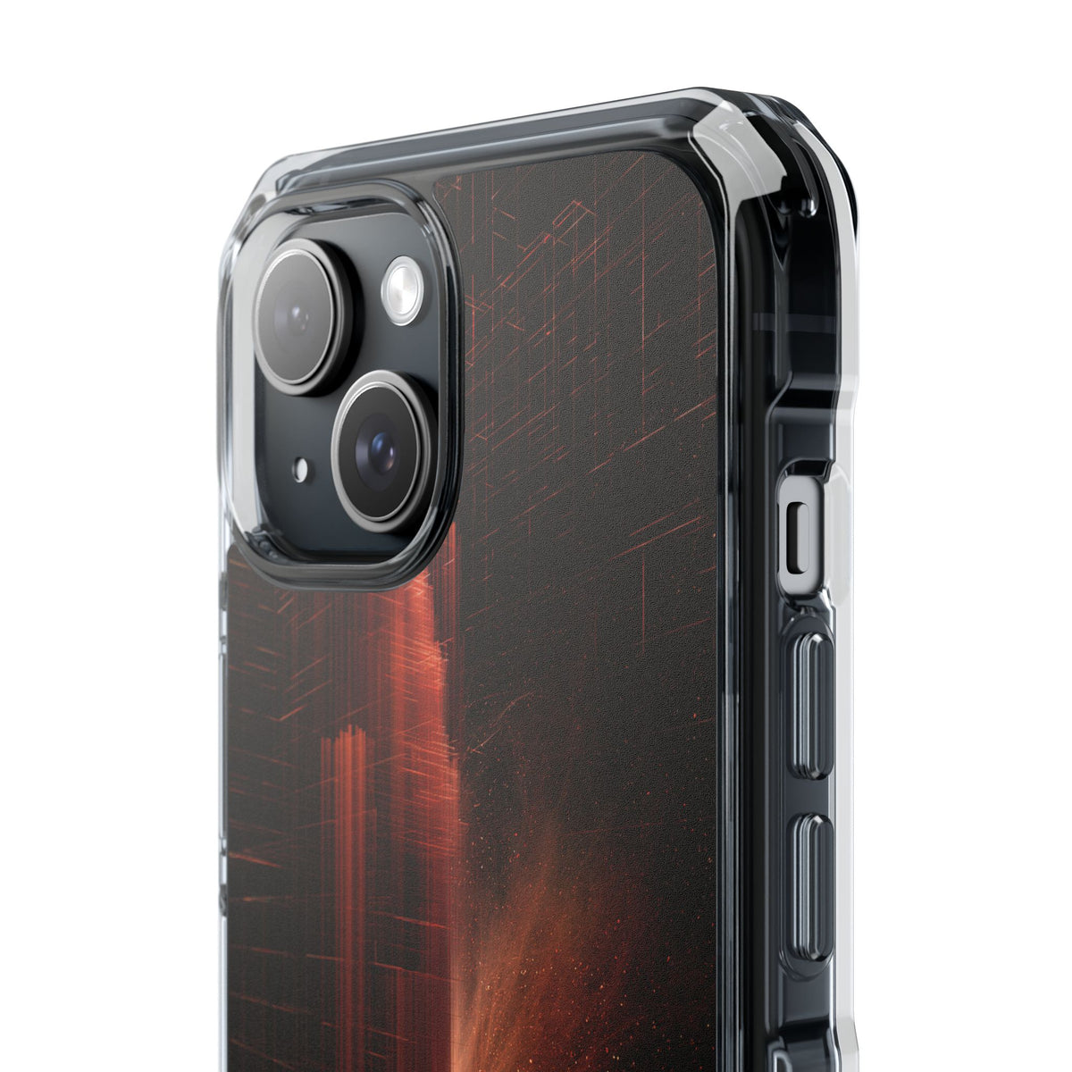 Luminous Monolith · Clear Impact Magnetic Phone Case for iPhone · Black