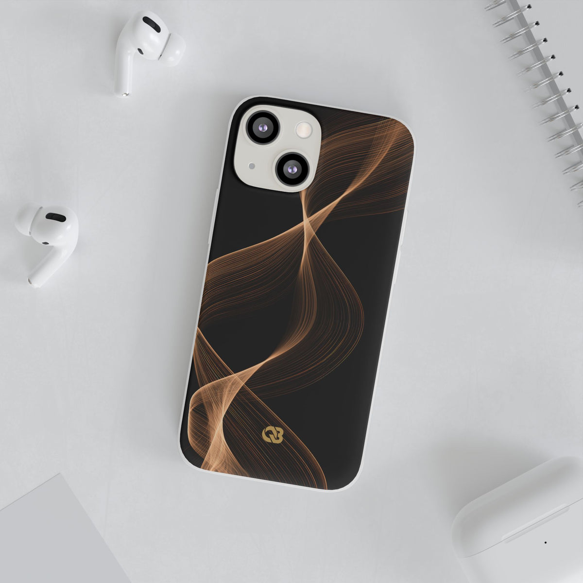 Amber Contour Flow · Lite Phone Case for iPhone ·  Black