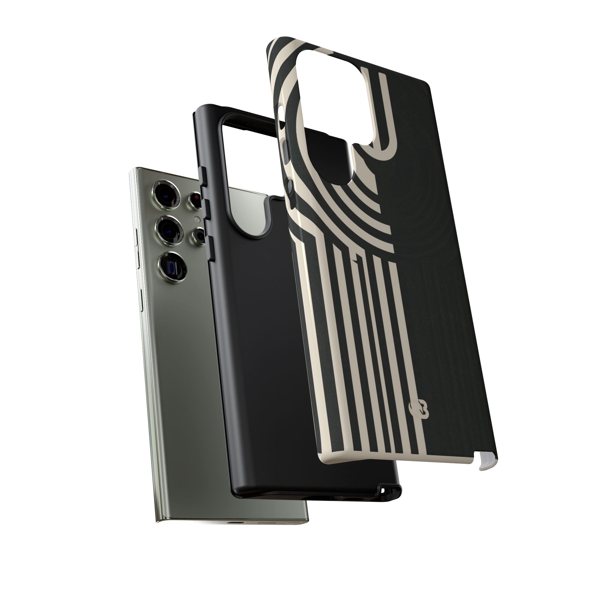 Beige Tough Phone Case for Samsung - Monolith Ivory Signal