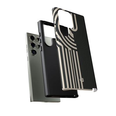 Beige Tough Phone Case for Samsung - Monolith Ivory Signal
