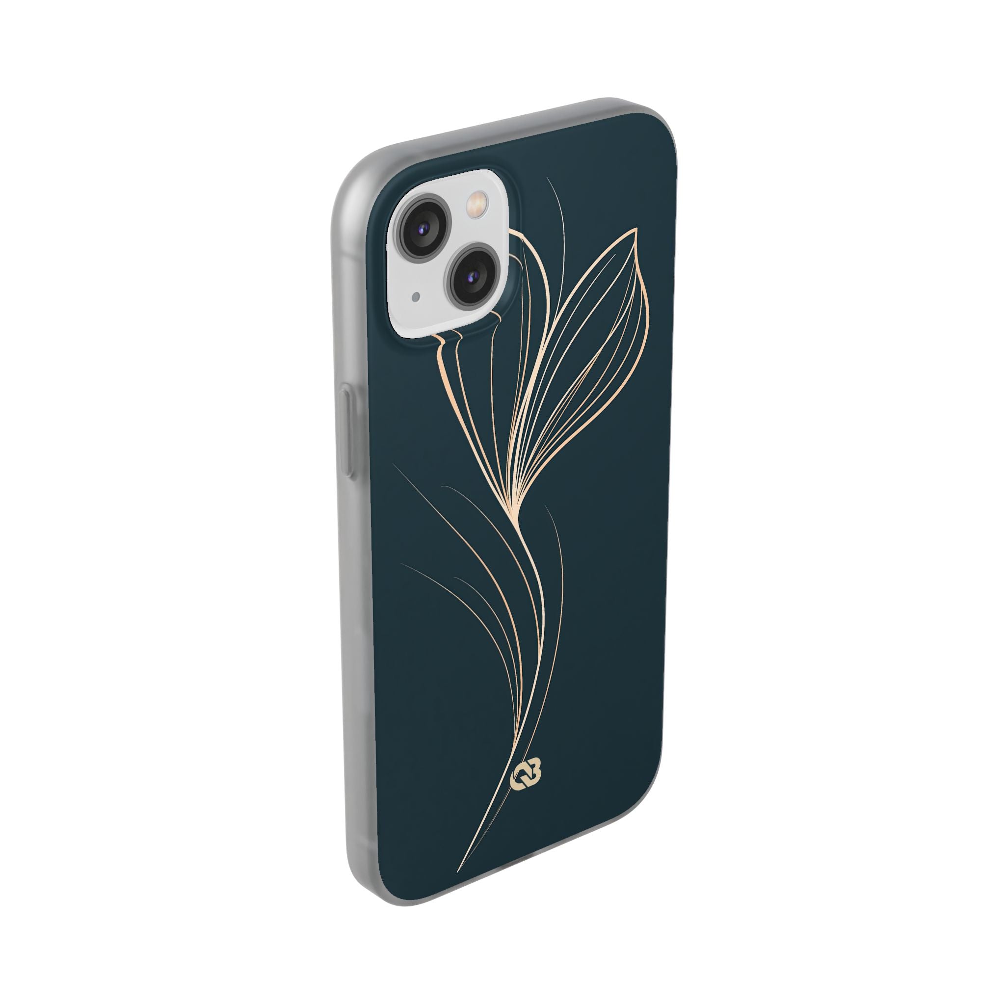 Teal Lite Phone Case for iPhone - Sandstone Silk Flora