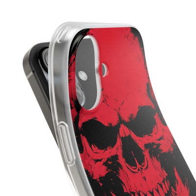Crimson Street Skull · Soft Custodia per iPhone