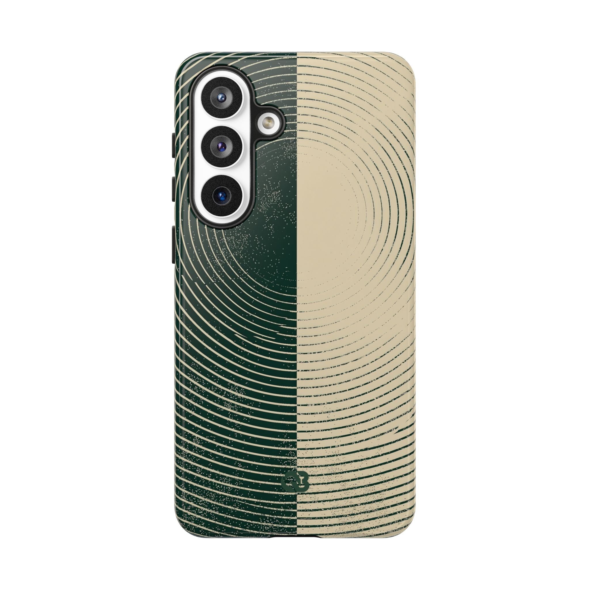 Green Tough Phone Case for Samsung - Evergreen Split Grain