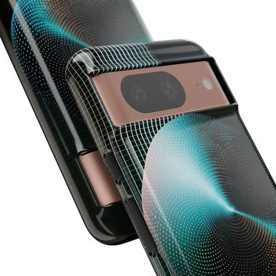 Blue Tough Phone Case for Google Pixel - Cyan Vector Sphere