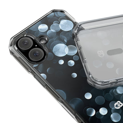 Black Impact MagSafe Phone Case for iPhone - Silver Orbit Glow