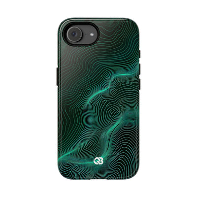 Emerald Topo Ridge · Tough Phone Case for iPhone · Green
