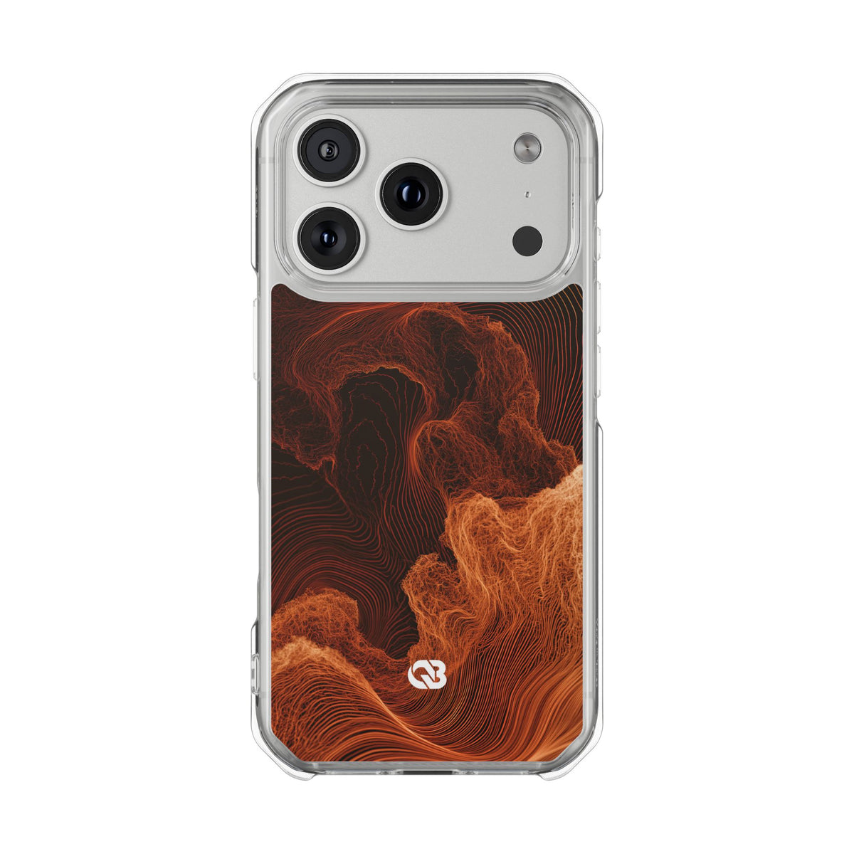 Amber Filament · Clear Impact Magnetic Phone Case for iPhone · Orange
