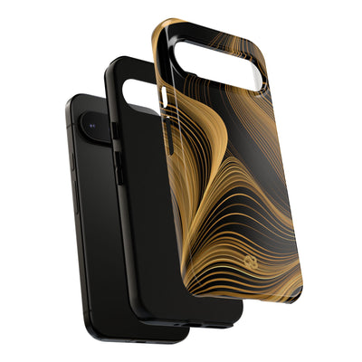Gold Tough Phone Case for Google Pixel - Molten Copper Strands