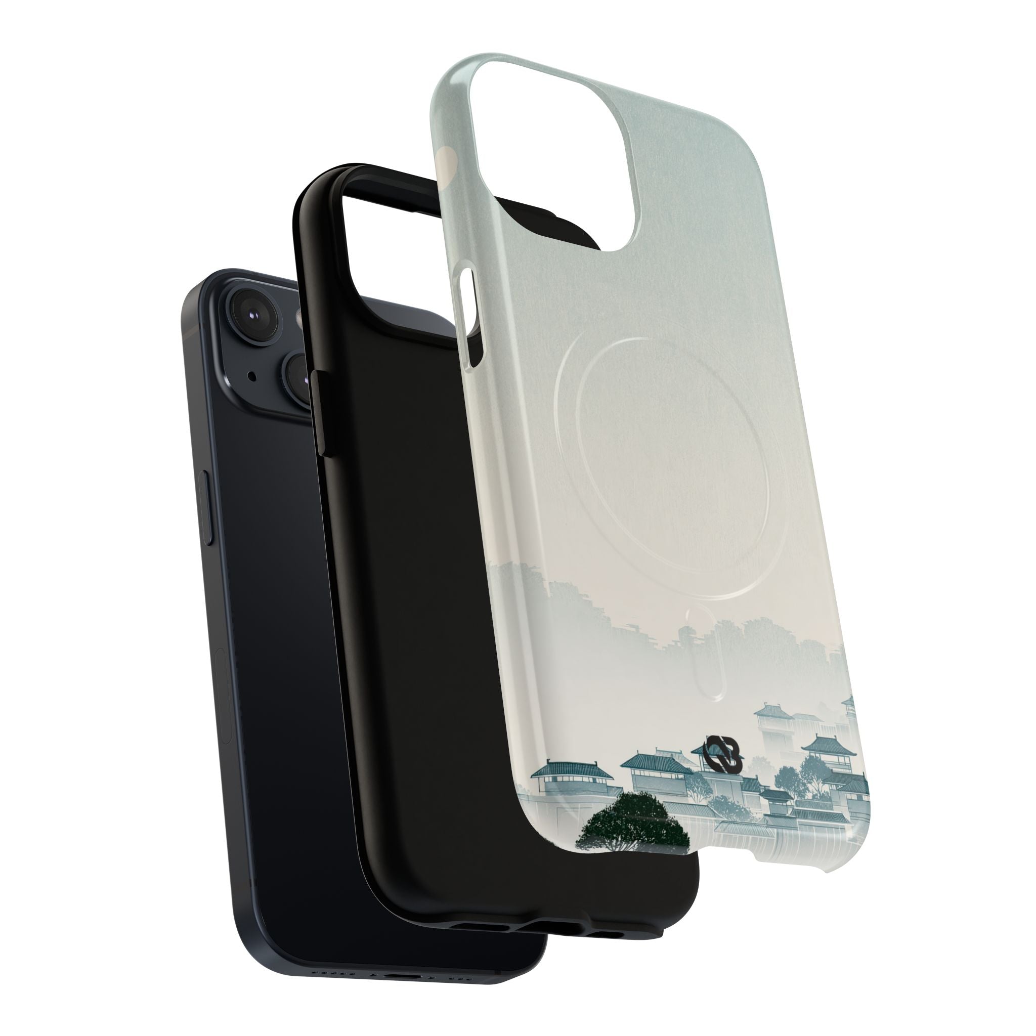 Blue Tough 2.0 Magsafe Phone Case for iPhone - Mist Valley Pagoda