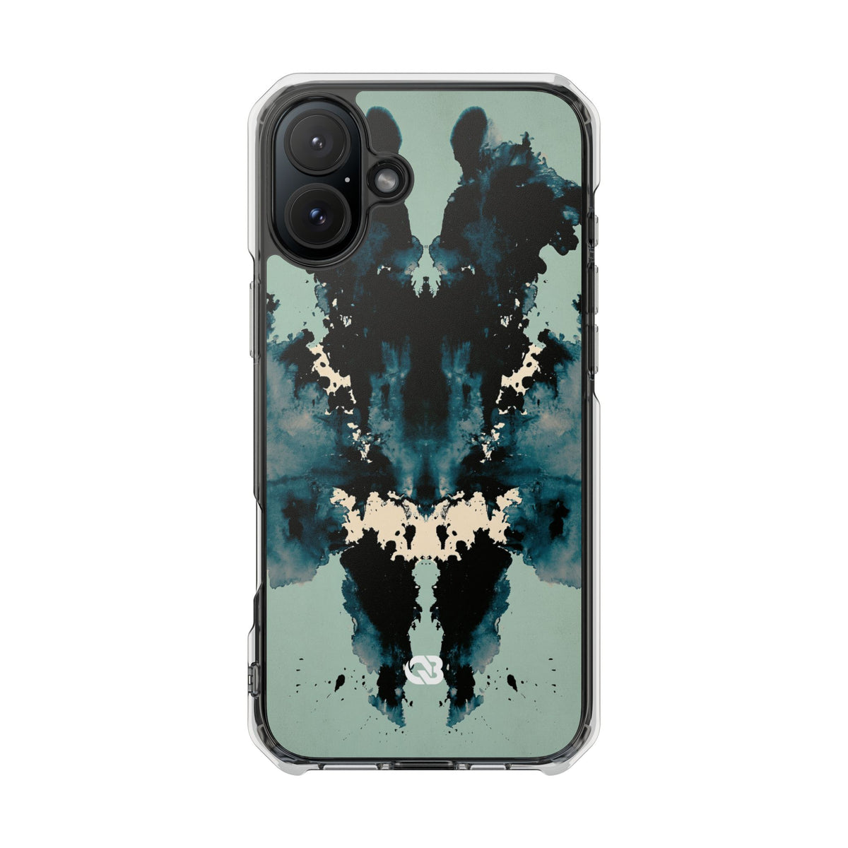 Rorschach Ink Void · Clear Impact Magnetic Phone Case for iPhone ·  Black