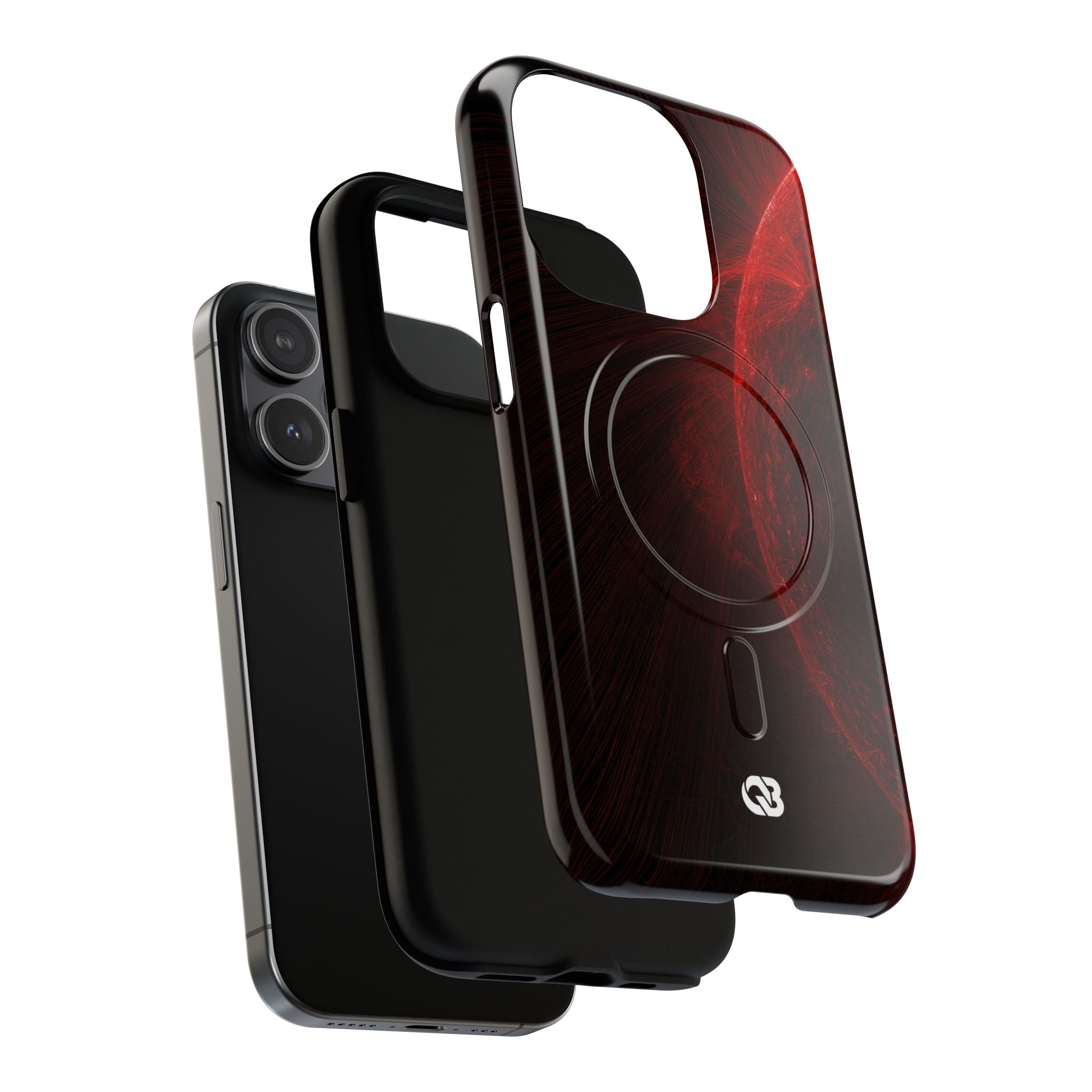 Red Tough 2.0 Magsafe Phone Case for iPhone - Solar Crimson Flare
