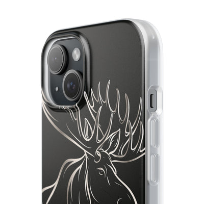 Nordic Moose Contour · Lite Phone Case for iPhone ·  Black