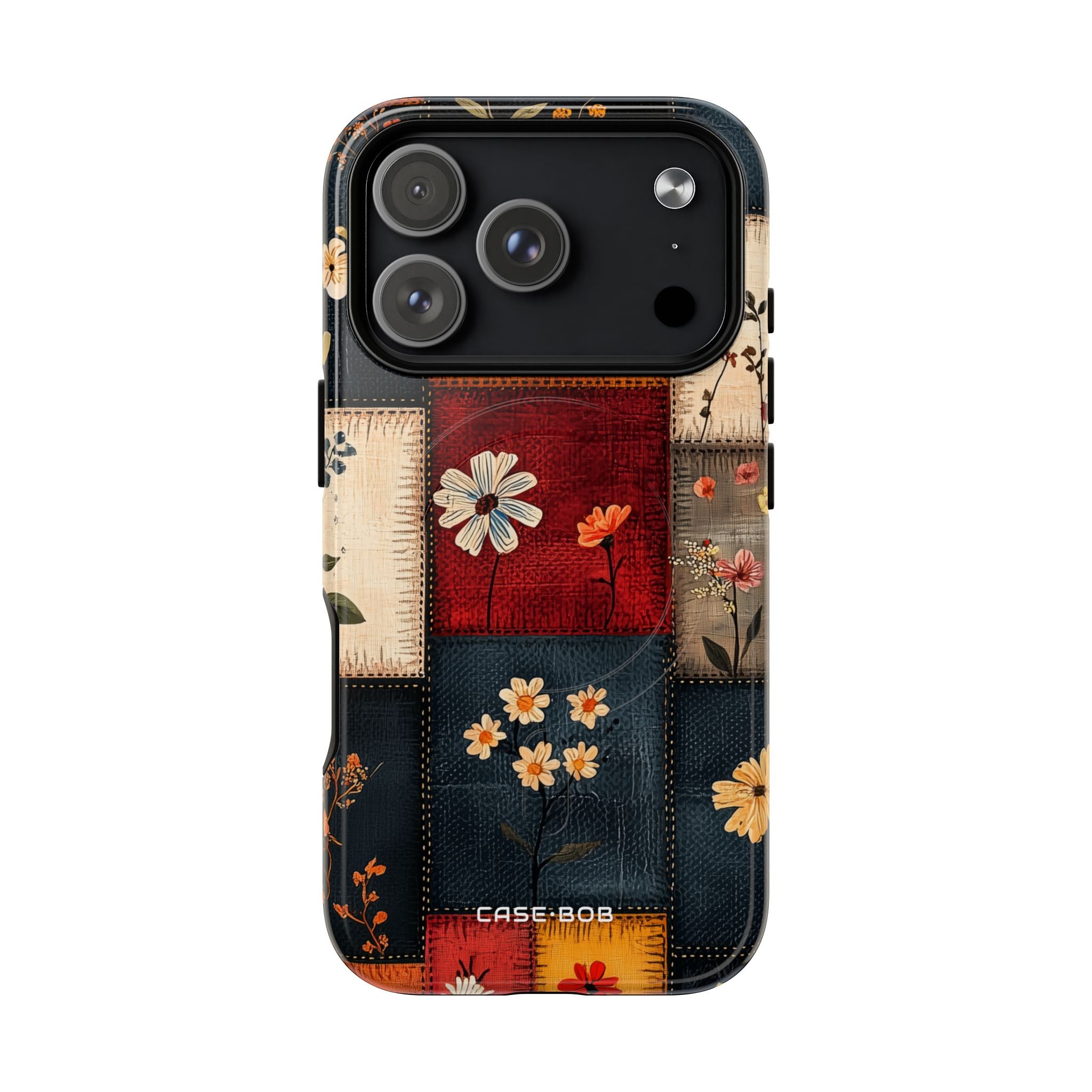 Patchwork Blooms iPhone 17 Pro Case - Tough+ - CASE•BOB