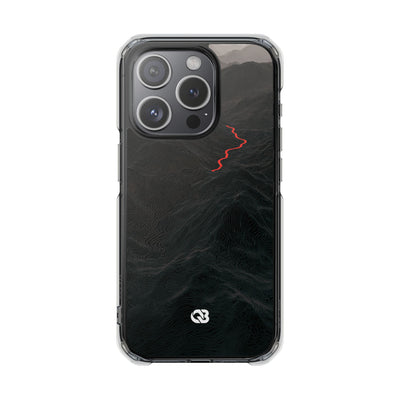 Crimson Ridge Pass · Clear Impact Magnetic Phone Case for iPhone ·  Black